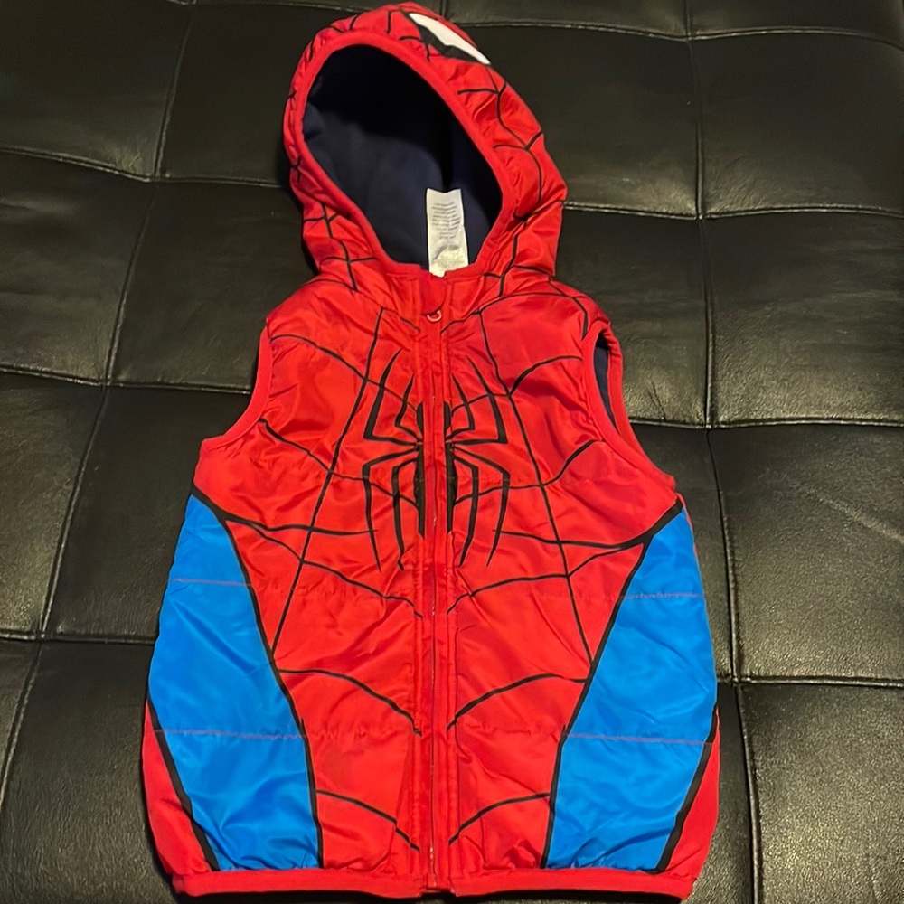 Spider-Man fleece-lined vest. Like new condition.